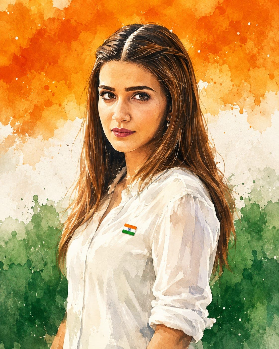 Prompt – Indian Tricolor Artistic Illustration