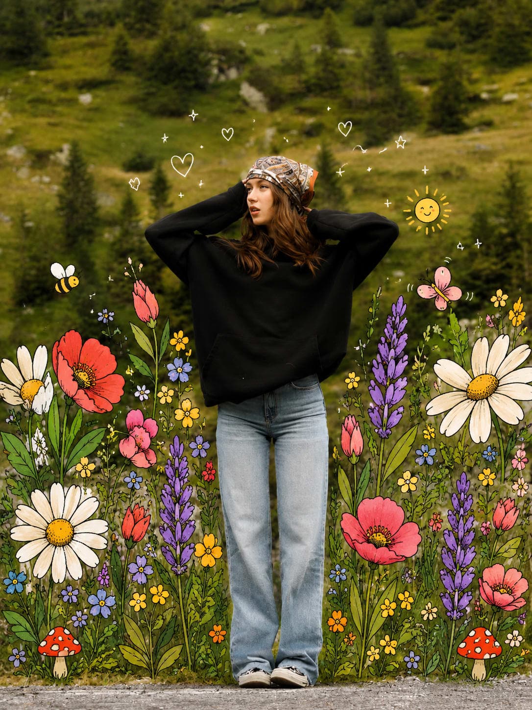 Turn Her Photo into a Viral Floral Editorial Portrait 🌸 (AI Prompt)