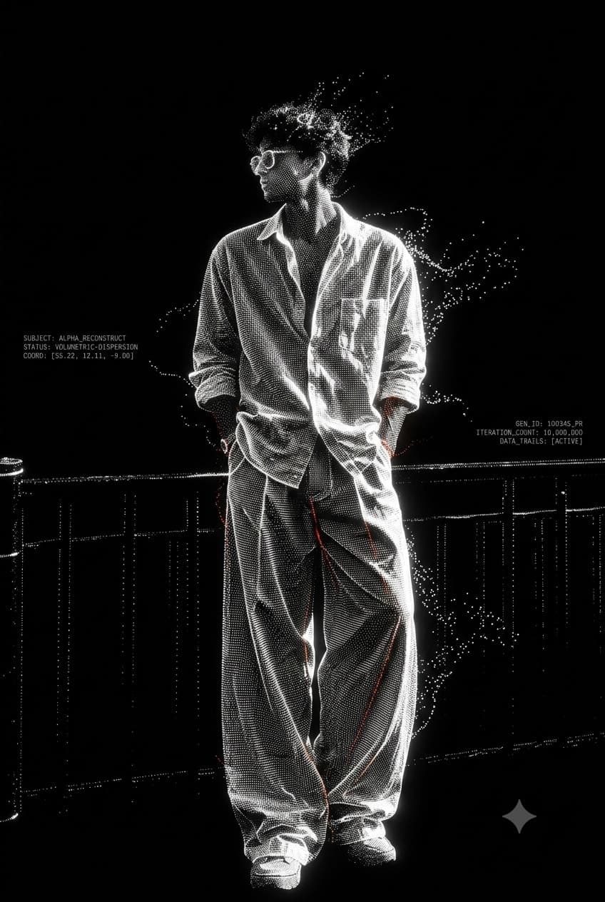 Monochrome Particle Portrait