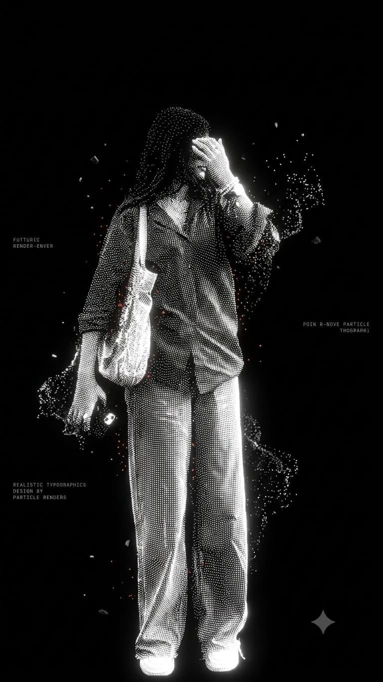 Monochrome Particle Portrait