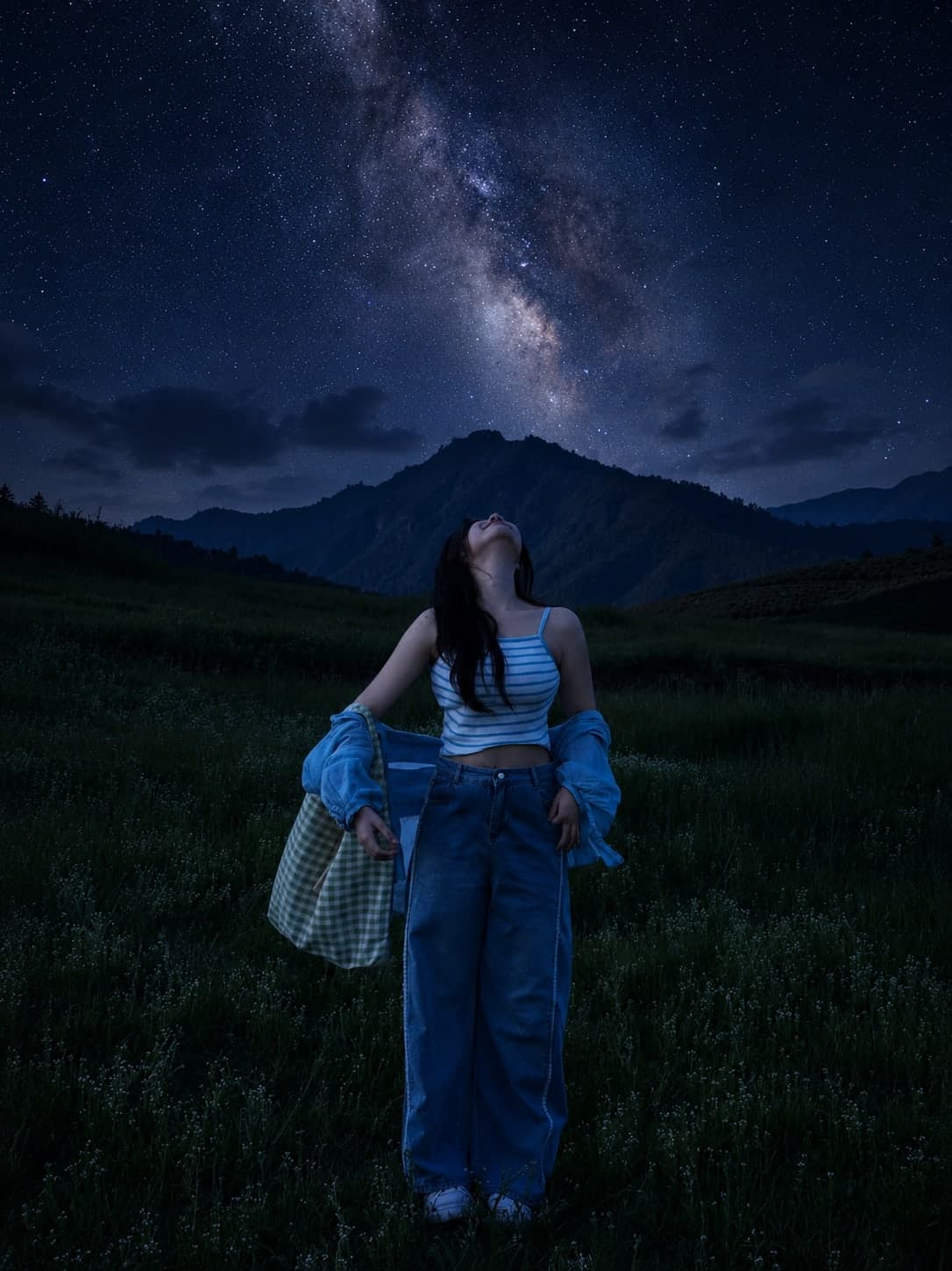Cinematic Milky Way Night AI Photo Prompt