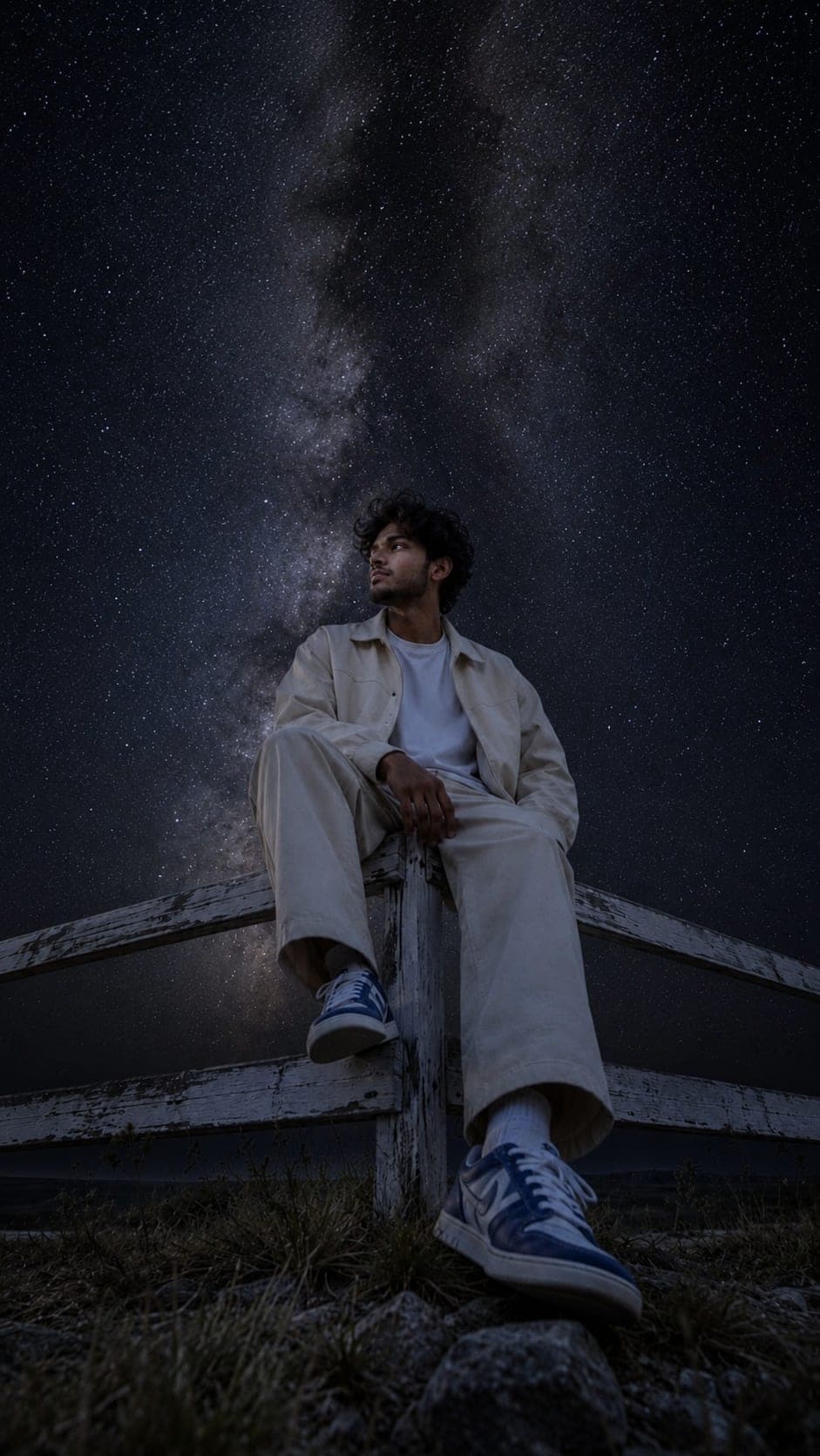 Cinematic Milky Way Night AI Photo Prompt